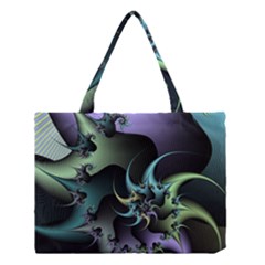 Fractal Image With Sharp Wheels Medium Tote Bag by Simbadda