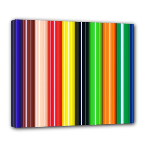 Stripes Colorful Striped Background Wallpaper Pattern Deluxe Canvas 24  X 20   by Simbadda