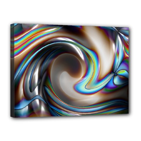 Twirl Liquid Crystal Canvas 16  X 12  by Simbadda