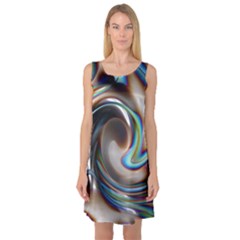 Twirl Liquid Crystal Sleeveless Satin Nightdress by Simbadda