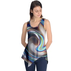 Twirl Liquid Crystal Sleeveless Tunic by Simbadda