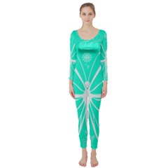 Butterfly Cut Out Flowers Long Sleeve Catsuit by Simbadda