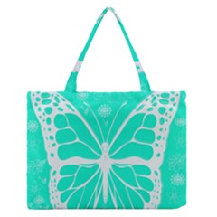 Butterfly Cut Out Flowers Medium Zipper Tote Bag by Simbadda