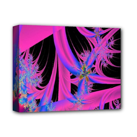 Fractal In Bright Pink And Blue Deluxe Canvas 14  X 11  by Simbadda