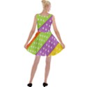 Colorful Easter Ribbon Background Velvet Skater Dress View2