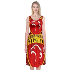 Shanghai Sipg F C  Midi Sleeveless Dress by Valentinaart