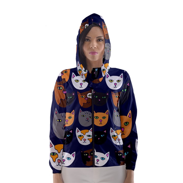 Cat  Hooded Wind Breaker (Women)