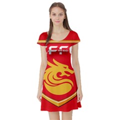 Hebei China Fortune F C  Short Sleeve Skater Dress by Valentinaart