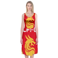 Hebei China Fortune F C  Midi Sleeveless Dress by Valentinaart