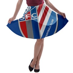 Shanghai Greenland Shenhua F C  A-line Skater Skirt by Valentinaart