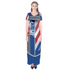 Shanghai Greenland Shenhua F C  Short Sleeve Maxi Dress by Valentinaart