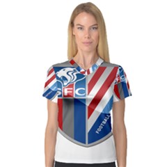 Shanghai Greenland Shenhua F C  Women s V-neck Sport Mesh Tee