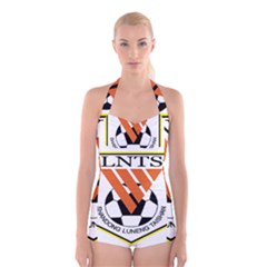 Shandong Luneng Taishan F C  Boyleg Halter Swimsuit  by Valentinaart