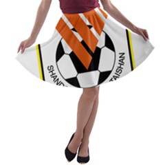 Shandong Luneng Taishan F C  A-line Skater Skirt by Valentinaart