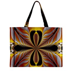 Fractal Yellow Butterfly In 3d Glass Frame Zipper Mini Tote Bag