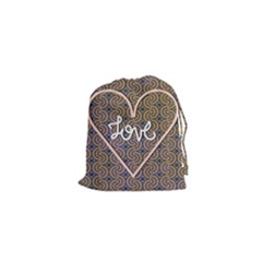 I Love You Love Background Drawstring Pouches (xs)  by Simbadda