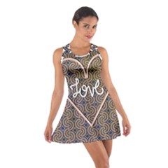 I Love You Love Background Cotton Racerback Dress by Simbadda