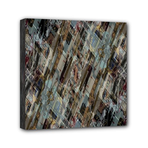 Abstract Chinese Background Created From Building Kaleidoscope Mini Canvas 6  X 6  by Simbadda