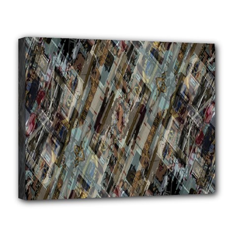 Abstract Chinese Background Created From Building Kaleidoscope Canvas 14  X 11  by Simbadda