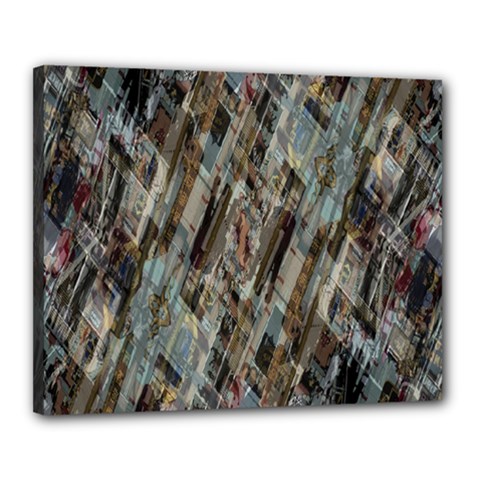 Abstract Chinese Background Created From Building Kaleidoscope Canvas 20  X 16  by Simbadda