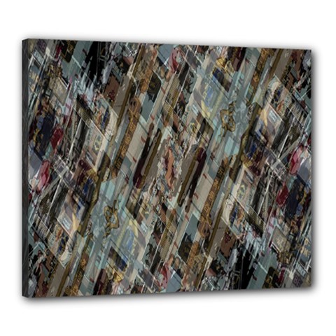 Abstract Chinese Background Created From Building Kaleidoscope Canvas 24  X 20  by Simbadda