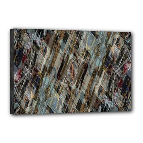 Abstract Chinese Background Created From Building Kaleidoscope Canvas 18  X 12  by Simbadda