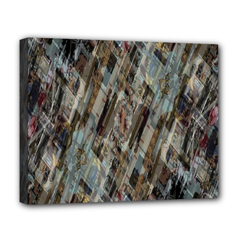 Abstract Chinese Background Created From Building Kaleidoscope Deluxe Canvas 20  X 16   by Simbadda