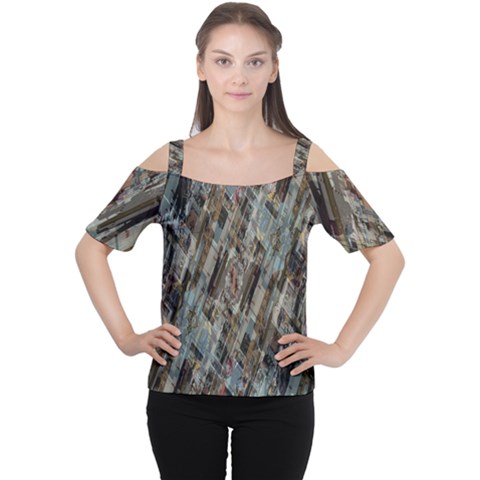 Abstract Chinese Background Created From Building Kaleidoscope Women s Cutout Shoulder Tee by Simbadda