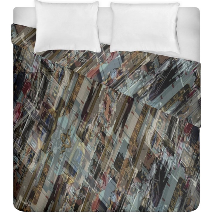 Abstract Chinese Background Created From Building Kaleidoscope Duvet Cover Double Side (King Size)