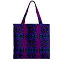 Purple Seamless Pattern Digital Computer Graphic Fractal Wallpaper Zipper Grocery Tote Bag View1