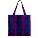 Purple Seamless Pattern Digital Computer Graphic Fractal Wallpaper Zipper Grocery Tote Bag View2