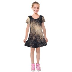 Fireworks Party July 4th Firework Kids  Short Sleeve Velvet Dress by Simbadda