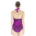 Pink Horses Horse Animals Pattern Colorful Colors Halter Swimsuit View2