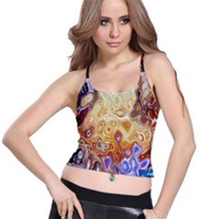 Space Abstraction Background Digital Computer Graphic Spaghetti Strap Bra Top by Simbadda