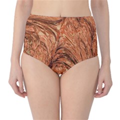 3d Glass Frame With Fractal Background High-waist Bikini Bottoms by Simbadda