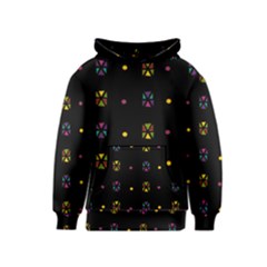 Abstract A Colorful Modern Illustration Black Background Kids  Pullover Hoodie by Simbadda