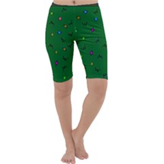 Green Abstract A Colorful Modern Illustration Cropped Leggings  by Simbadda