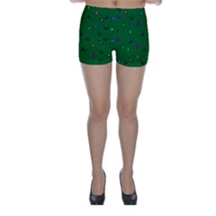 Green Abstract A Colorful Modern Illustration Skinny Shorts by Simbadda