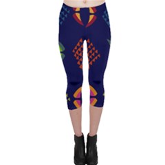 Abstract A Colorful Modern Illustration Capri Leggings  by Simbadda