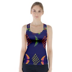 Abstract A Colorful Modern Illustration Racer Back Sports Top by Simbadda