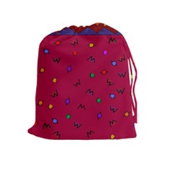 Red Abstract A Colorful Modern Illustration Drawstring Pouches (extra Large) by Simbadda