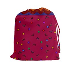 Red Abstract A Colorful Modern Illustration Drawstring Pouches (xxl) by Simbadda