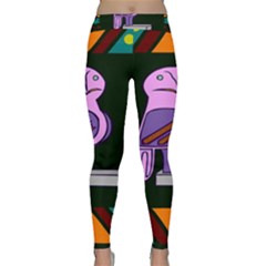 Owl A Colorful Modern Illustration For Lovers Classic Yoga Leggings by Simbadda