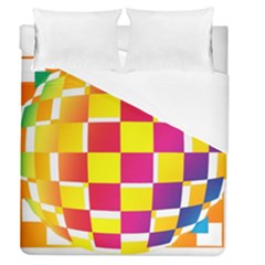 Squares Colored Background Duvet Cover (queen Size) by Simbadda