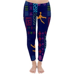 A Colorful Modern Illustration For Lovers Classic Winter Leggings