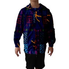 A Colorful Modern Illustration For Lovers Hooded Wind Breaker (kids)