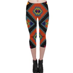 Abstract A Colorful Modern Illustration Capri Leggings  by Simbadda