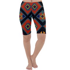 Abstract A Colorful Modern Illustration Cropped Leggings  by Simbadda