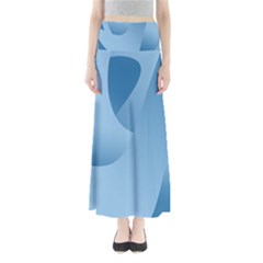 Abstract Blue Background Swirls Maxi Skirts by Simbadda