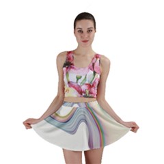 Abstract Ribbon Background Mini Skirt by Simbadda